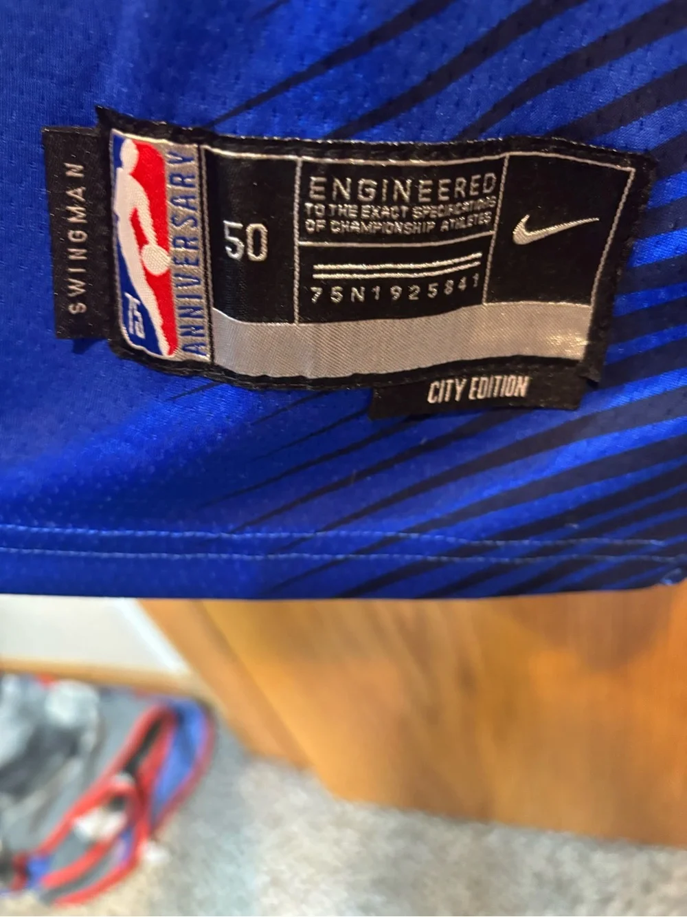 Nike Edward’s Wolves #1 Blue and Green Basketball Jersey